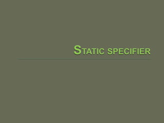 Storage Class Specifiers in C++