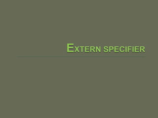 Storage Class Specifiers in C++