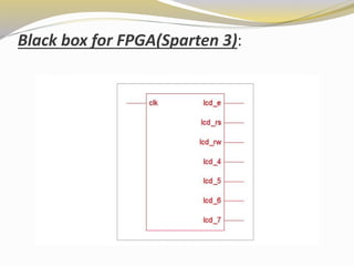 Black box for FPGA(Sparten 3):
 