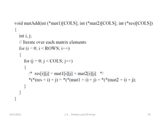 4/21/2021 1.4 _ Pointers and 2D Arrays 79
 