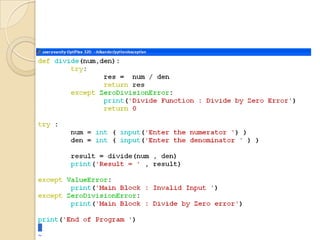 Python   exception handling
