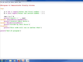 Python   exception handling