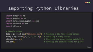Importing Python Libraries
 