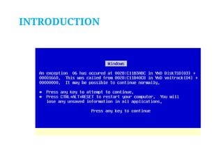 INTRODUCTION

 