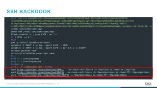 23© 2018 KEYSIGHT AND/OR ITS AFFILIATES. ALL RIGHTS RESERVED. |
SSH BACKDOOR
 