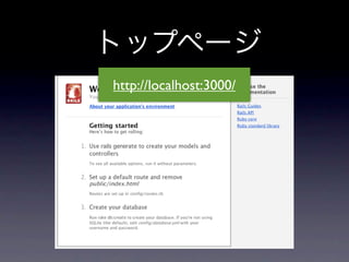 トップページ
http://localhost:3000/
 