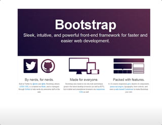 Refreshing Your UI with HTML5, Bootstrap and CSS3