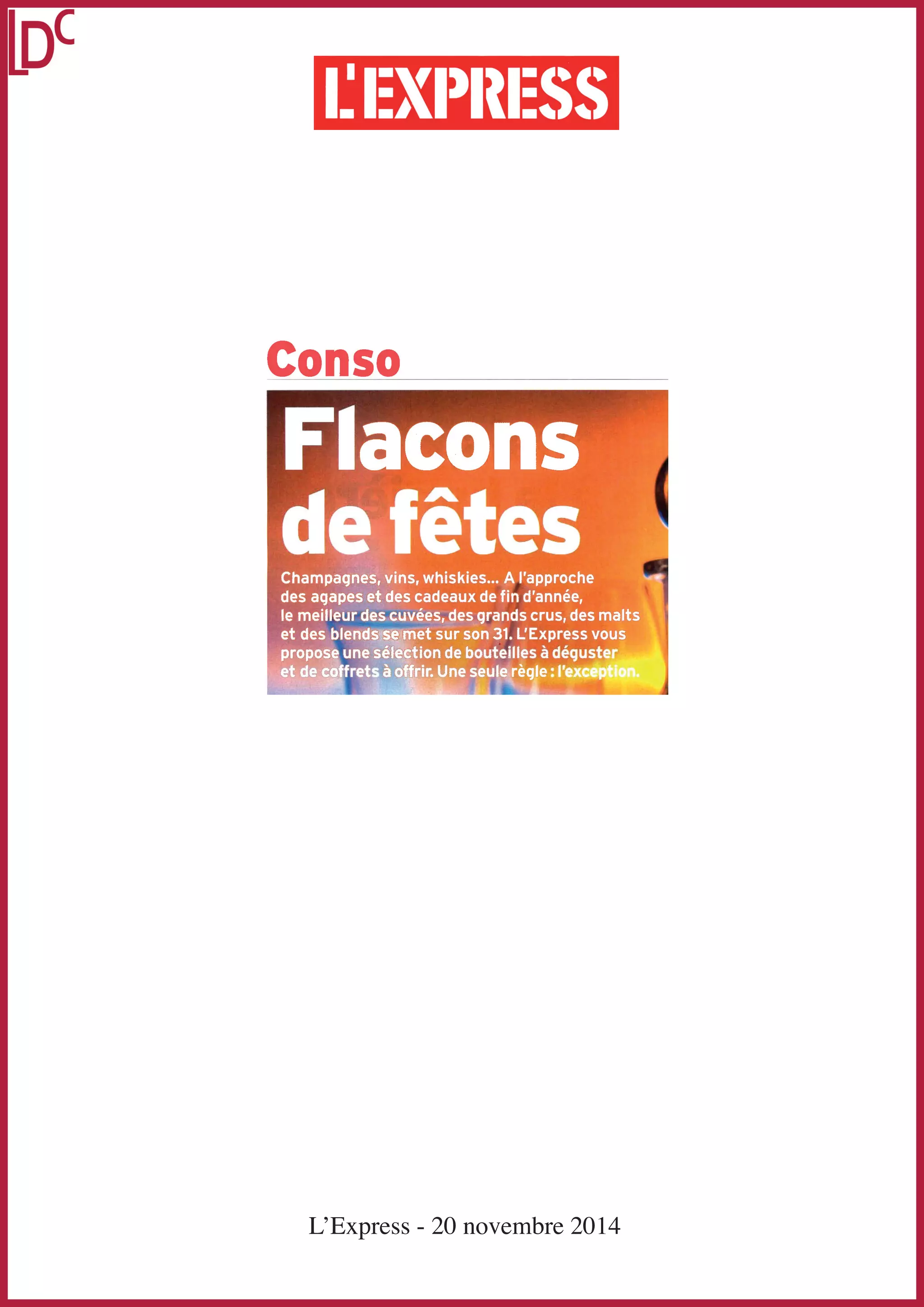 L’Express - 20 novembre 2014 
 