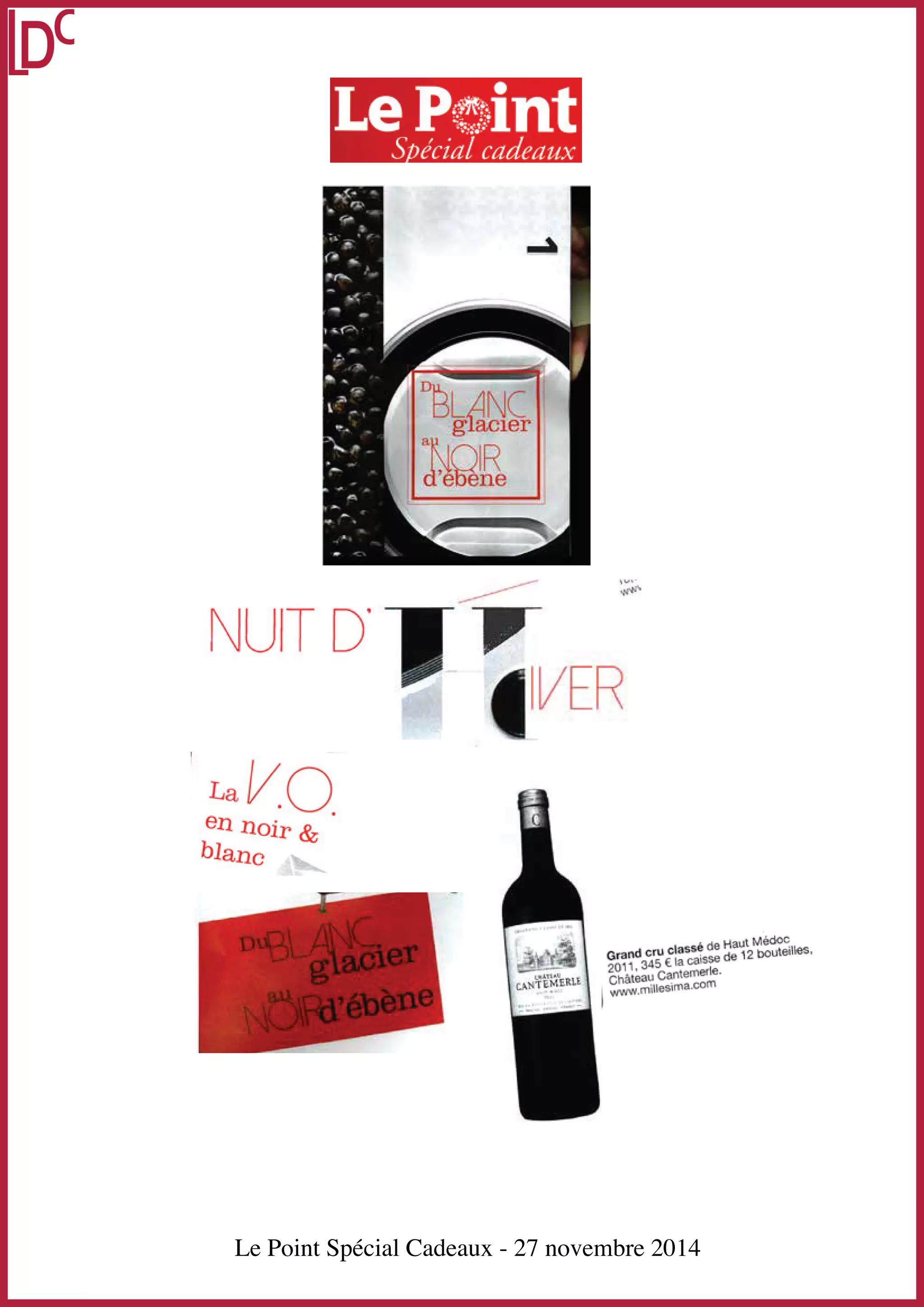 Le Point Spécial Cadeaux - 27 novembre 2014 
 