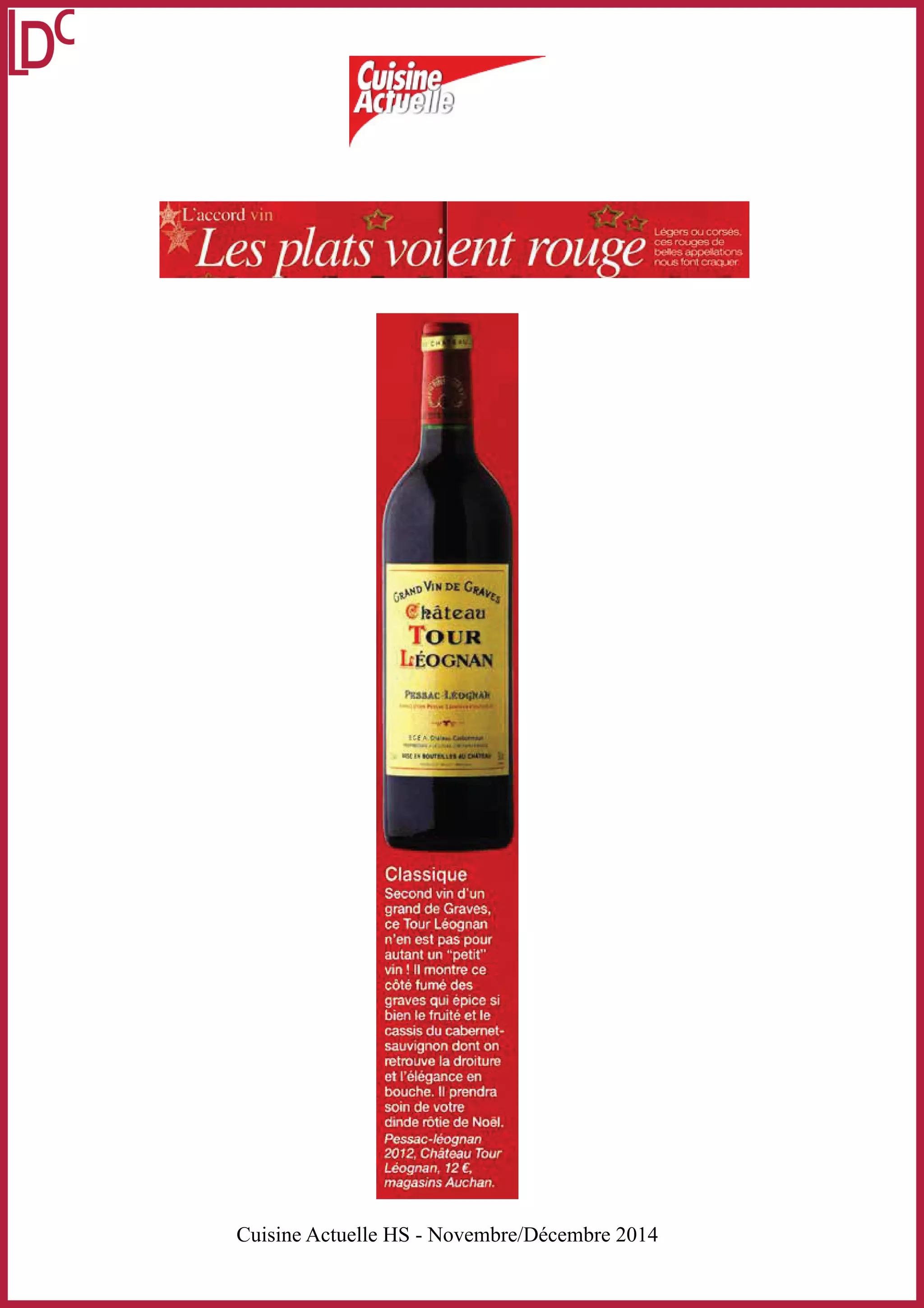 Cuisine Actuelle HS - Novembre/Décembre 2014 
 