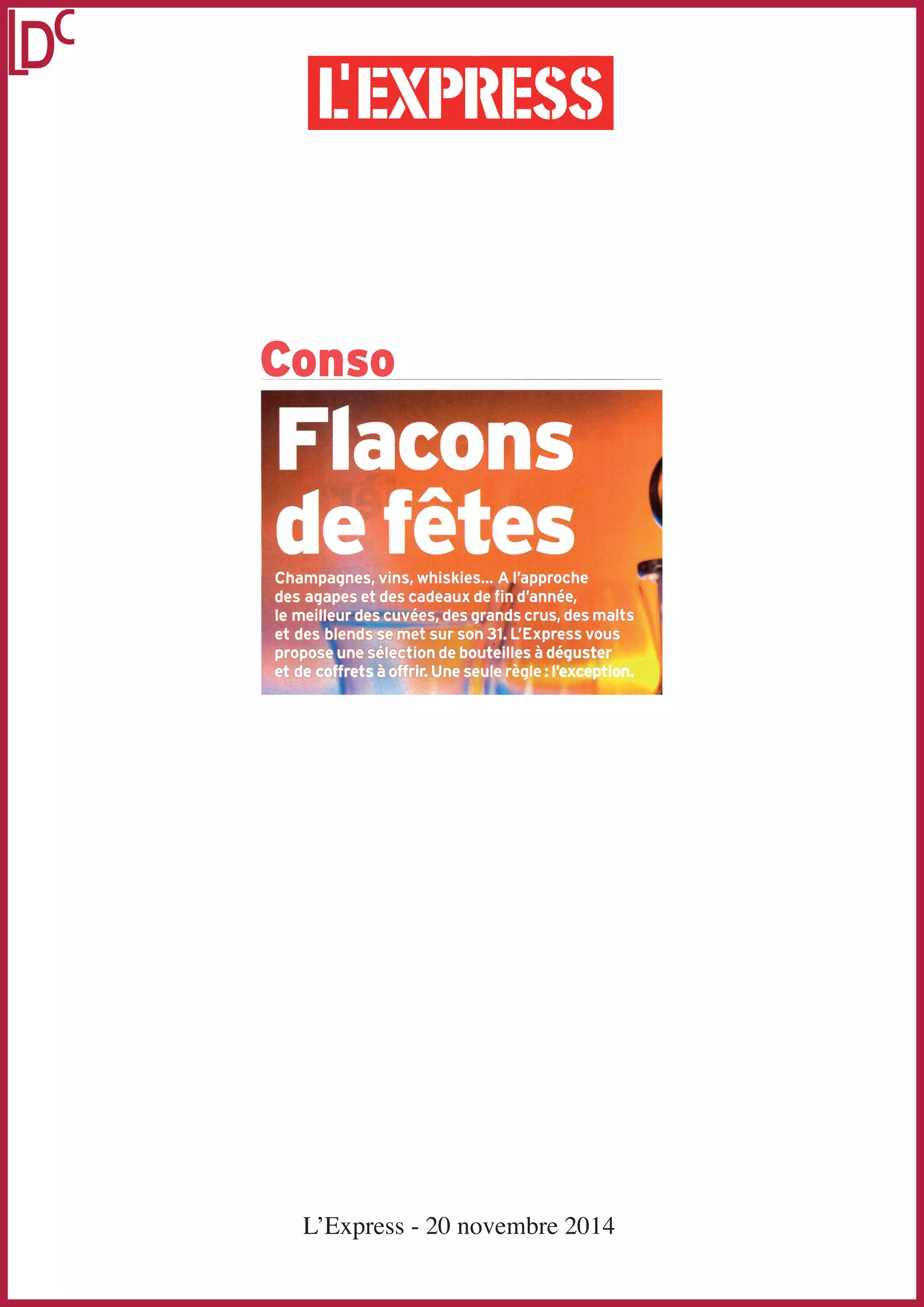 L’Express - 20 novembre 2014 
 