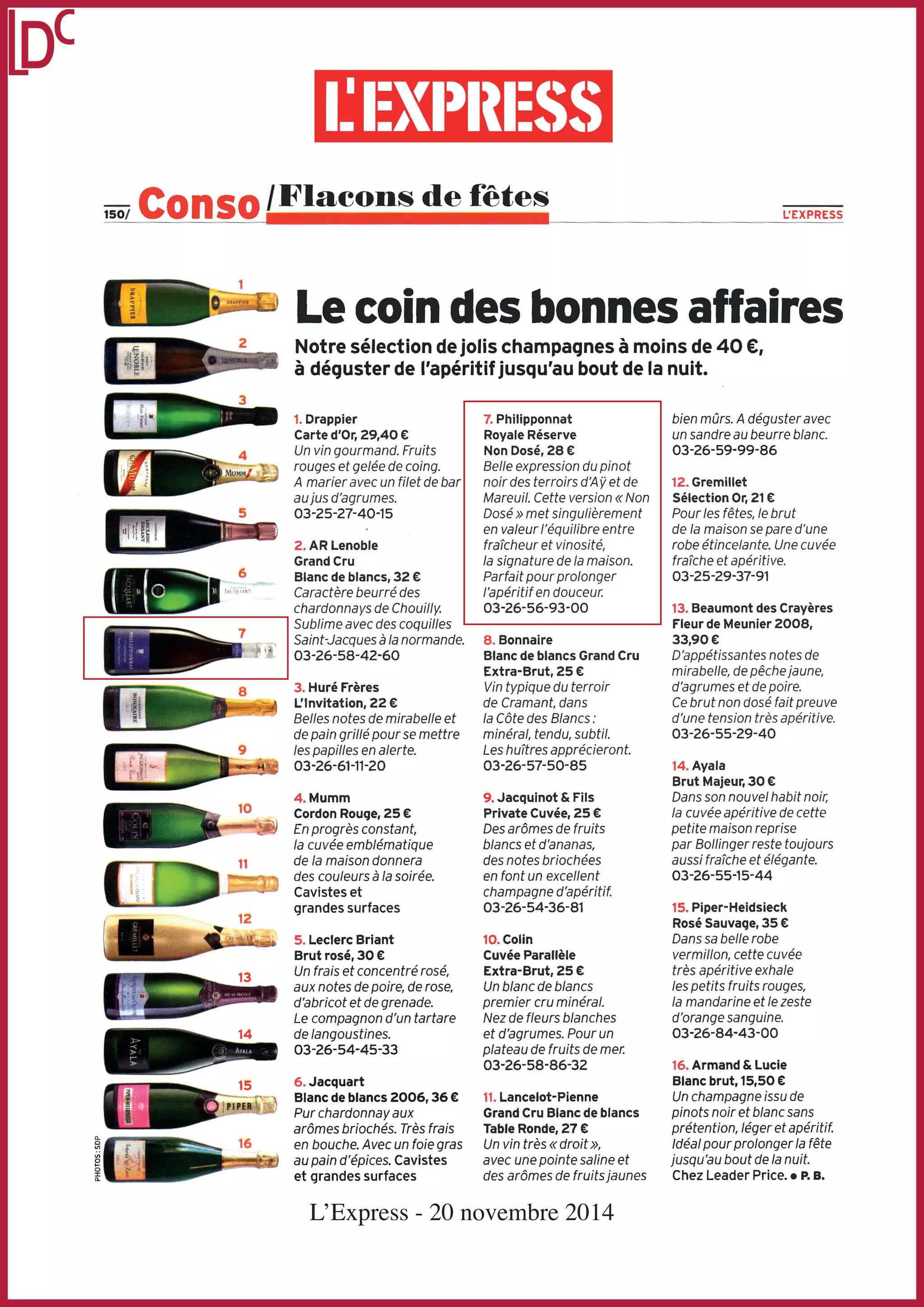 L’Express - 20 novembre 2014 
 