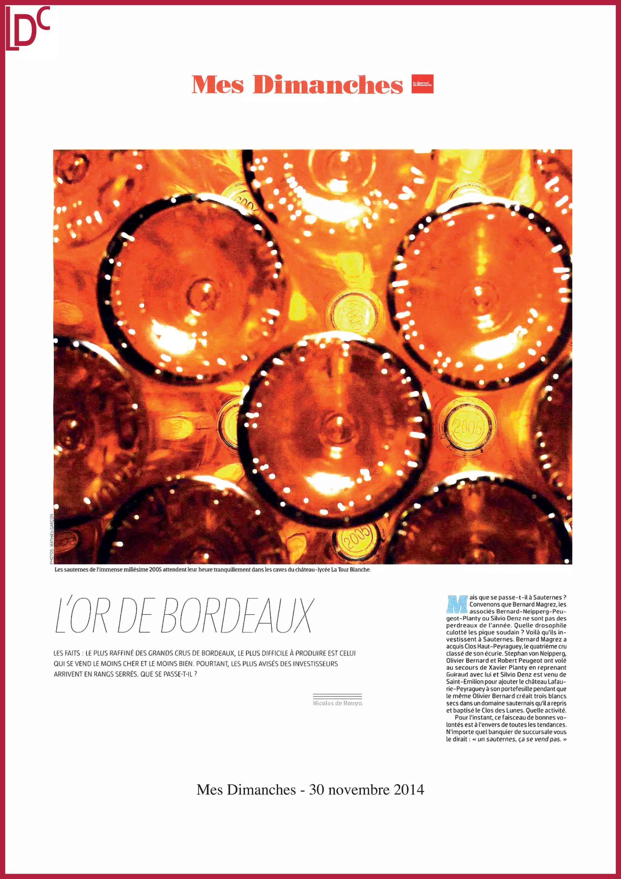 Mes Dimanches - 30 novembre 2014 
 