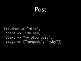 MongoDB at RubyConf