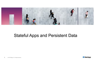 Stateful Apps and Persistent Data
3 © 2018 NetApp, Inc. All rights reserved.
 