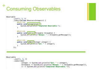 +
Consuming Observables
 