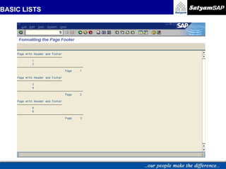 BASIC LISTS
 