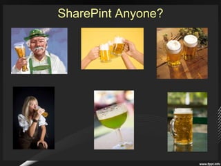 Learn More about SharePoint 2010Information forIT Prosat TechNethttp://MSSharePointITPro.comInformation forDevelopersat MSDNhttp://MSSharePointDeveloper.comInformation forEveryonehttp://SharePoint.Microsoft.com