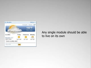 Web application modules consist of
   HTML + CSS + JavaScript
 