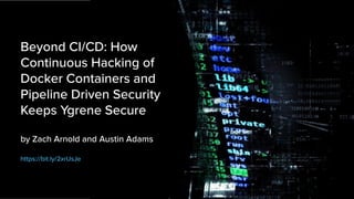 @mraible
7. Slow Down Attackers
Beyond CI/CD: How
Continuous Hacking of
Docker Containers and
Pipeline Driven Security
Keeps Ygrene Secure
by Zach Arnold and Austin Adams
https://bit.ly/2xrUsJe
 