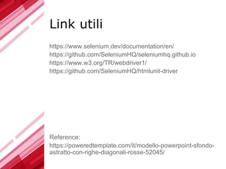 Selenium e testing web - di Alessio Benedetti