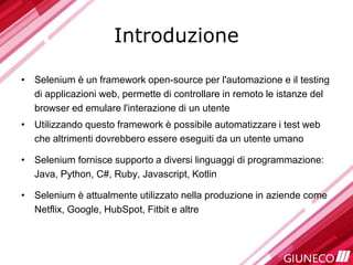 Selenium e testing web - di Alessio Benedetti