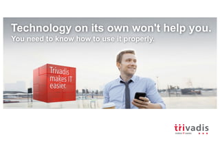 Technology on its own won't help you.
You need to know how to use it properly.
 
