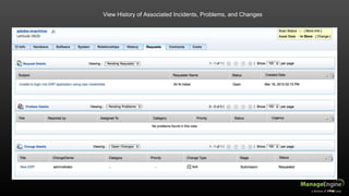 View History of Associated Incidents, Problems, and Changes
 