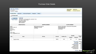 Purchase Order Details
 