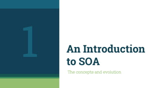 An Introduction
to SOA
The concepts and evolution
1
 