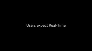 Users expect Real-Time
 