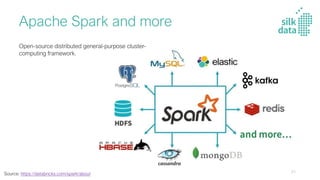 Apache Spark and more
Open-source distributed general-purpose cluster-
computing framework.
Source: https://databricks.com/spark/about 51
 