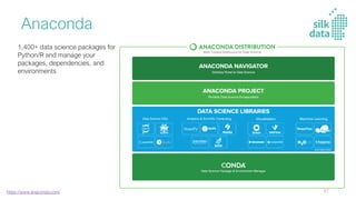 Anaconda
https://www.anaconda.com/
1,400+ data science packages for
Python/R and manage your
packages, dependencies, and
environments
87
 