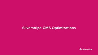 Silverstripe CMS Optimizations
 