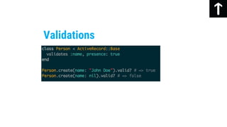 Validations
 