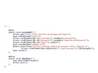 Practical Tips & Tricks for Selenium Test Automation - Dave Haeffner