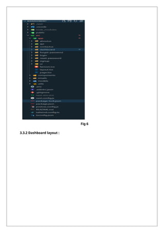 Fig 6
3.3.2 Dashboard layout :
 