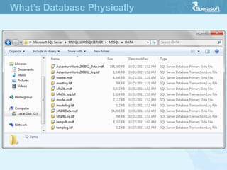 What’s Database Physically
 
