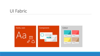 UI Fabric
Fonts, icon Colour
 