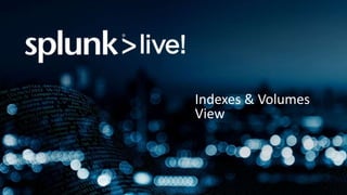 Indexes & Volumes
View
 