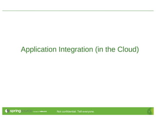 Enterprise Integration and Batch Processing on Cloud Foundry