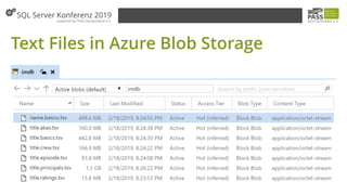 Text Files in Azure Blob Storage
 