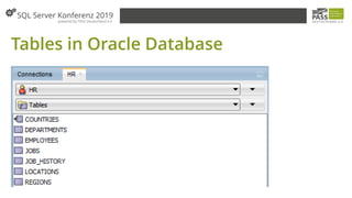 Tables in Oracle Database
 
