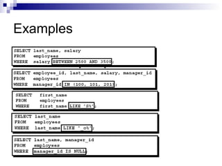 Examples

 