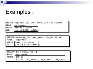 Examples :

 