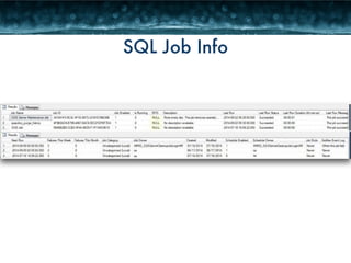 SQL Job Info 
 