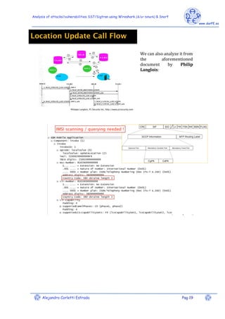 Analysis of attacks/vulnerabilities SS7/Sigtran using Wireshark (&/or tshark) & Snort
Alejandro Corletti Estrada Pag 19
We can also analyze it from
the aforementioned
document by Philip
Langlois:
 