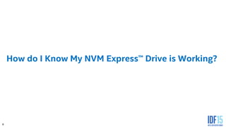 8
How do I Know My NVM Express™ Drive is Working?
 