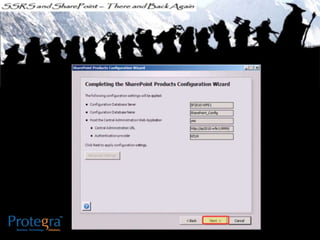 Ssrs and sharepoint   there and back again - SQL SAT Fargo
