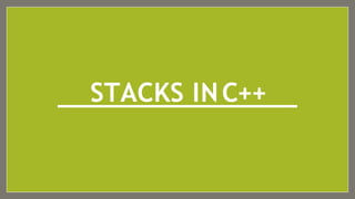 STACKS INC++
 